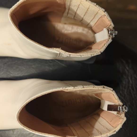 SCHUTZ guily leather chelsea boot in eggshell - size 6.5 - Picture 7 of 11